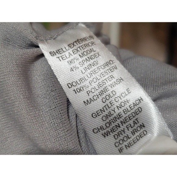 Loft Womens Gray & White Modal Round Neck Sleeveless Casual Knee Length Dress SP - Picture 11 of 12